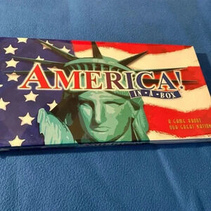 America In A Box Monopoly Style Board Game New Sealed